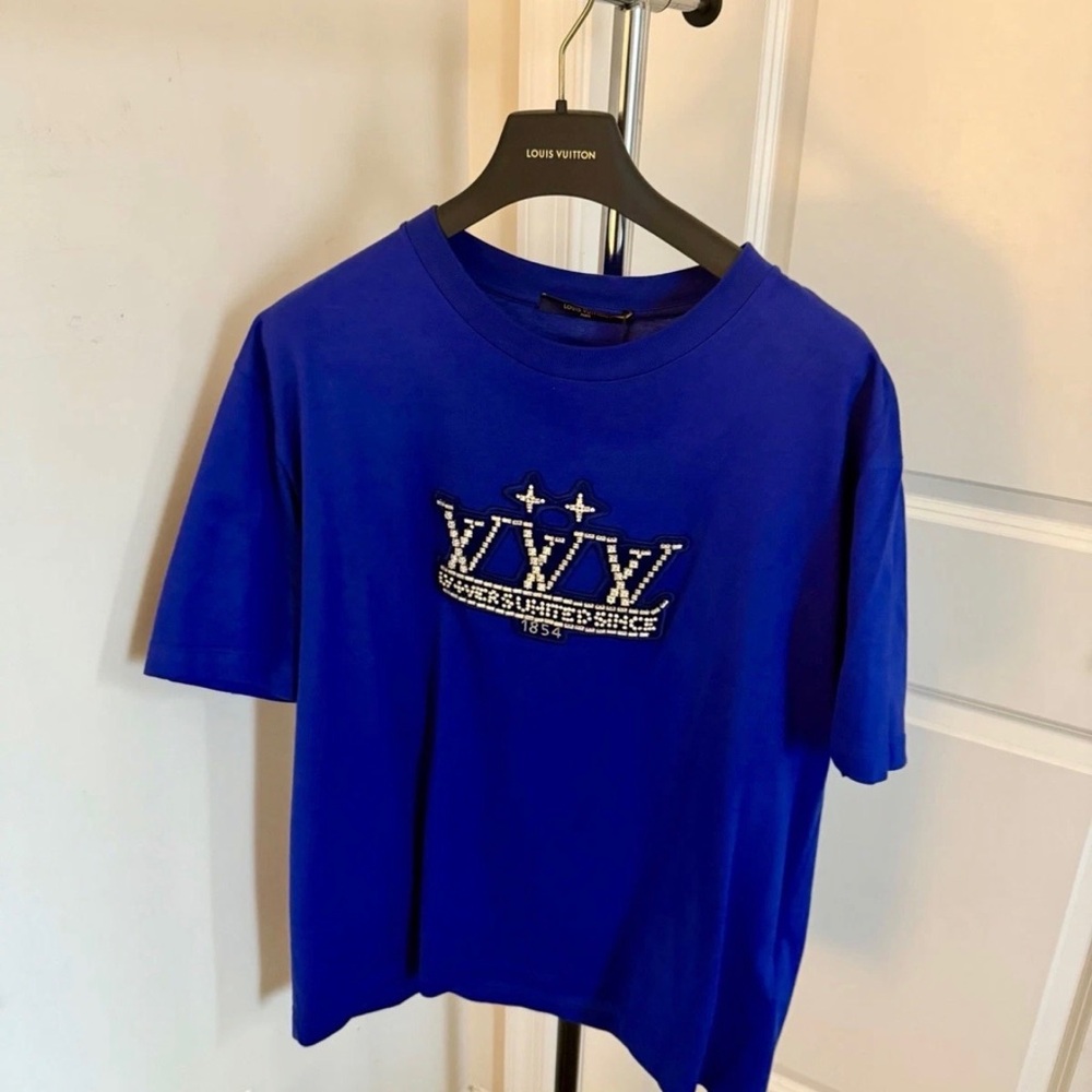 Louis Vuitton Embellished Cotton T Shirt
